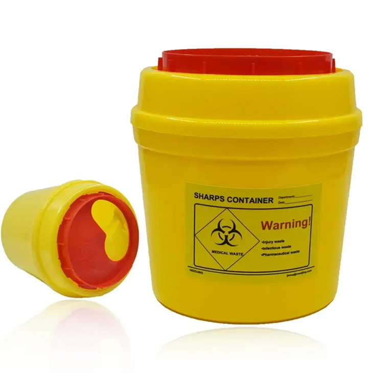 Plastic Medical Reusable Waste 5l 10l Round Shape Sharp Container